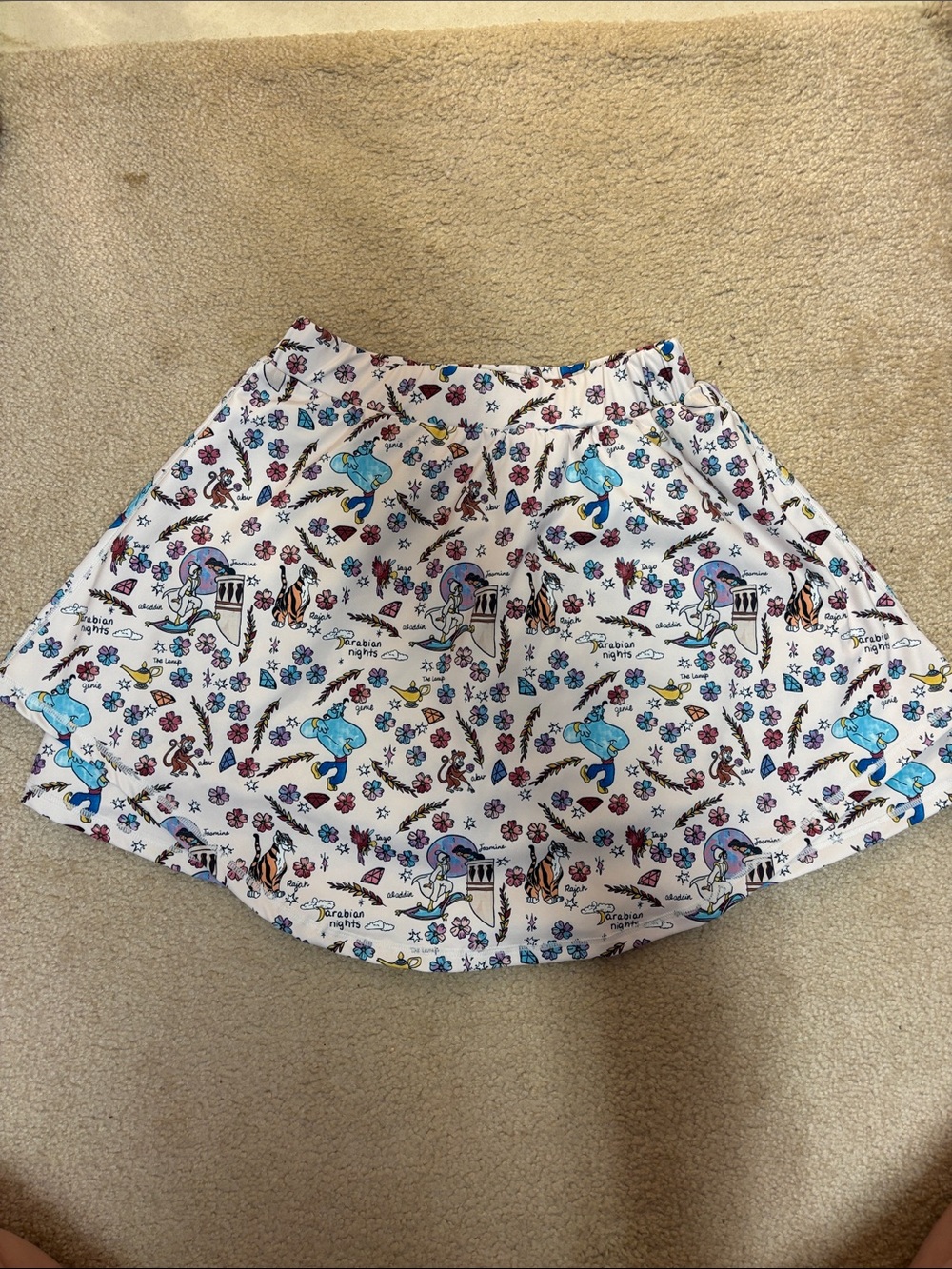 Ladies jasmine athletic skort with Aladdin movie details size M